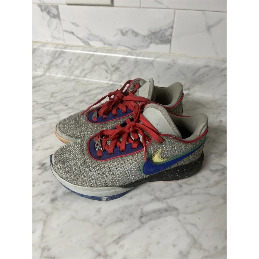 Men's 5.5Y Nike LeBron XX‎ 20 Nike Lifer Grey Basketball Shoes DQ8651-002